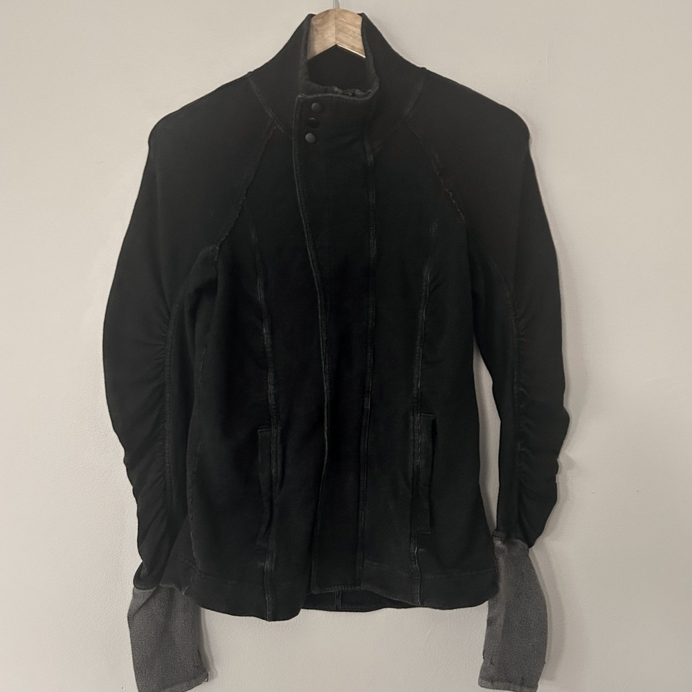 FP Movement by Free People Black & Gray Fitted Zip-Up Jacket